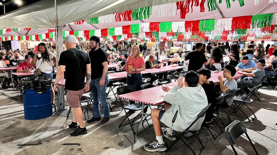 seating-area at San Gennaro Feast
