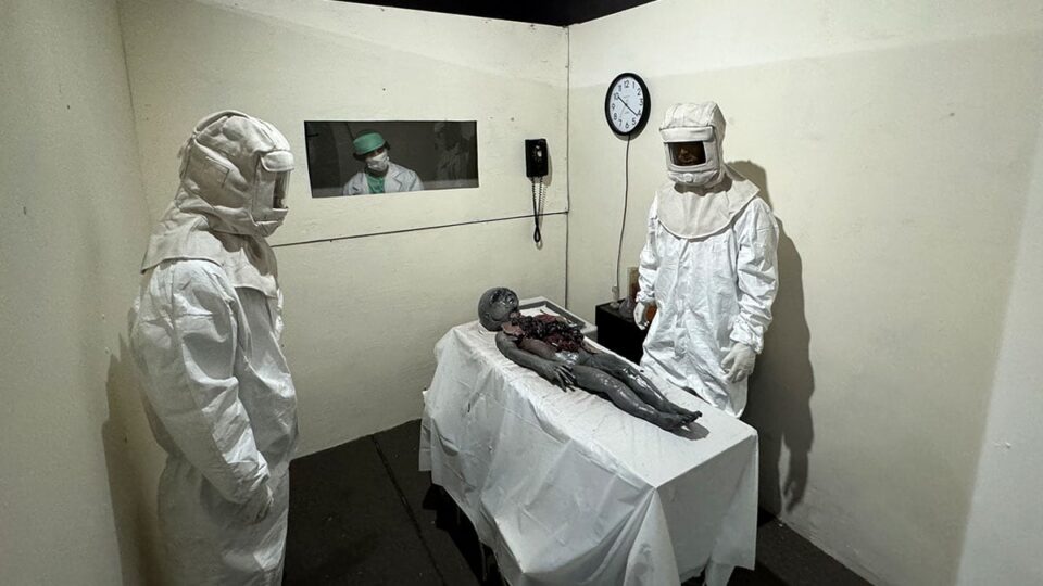Alien autopsy exhibit at Outpost 51 Alien Museum Boulder City.