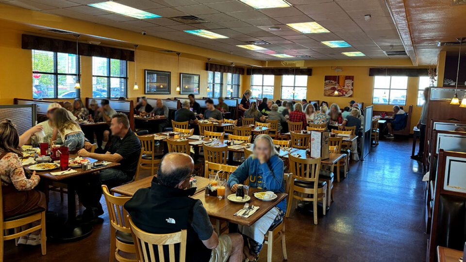 Patrons enjoying breakfast at the original pancake house