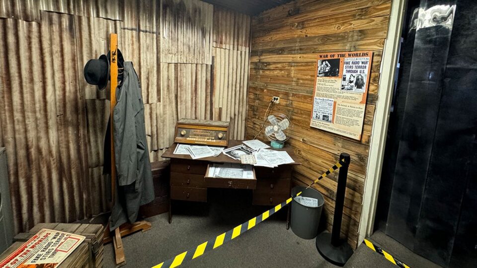 War of the Worlds scene recreation at Outpost 51 Alien Museum Boulder City.