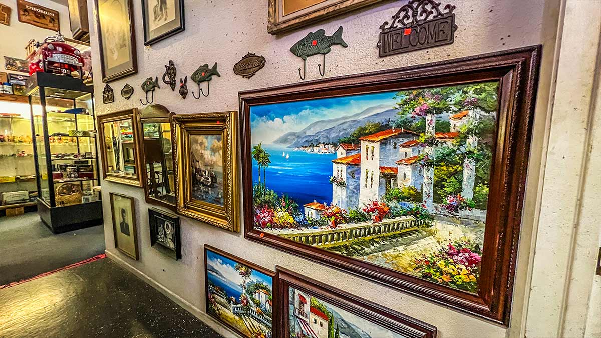 antique paintings and hooks