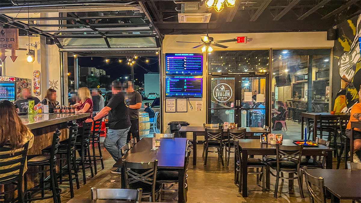 Interior of Mojave Brewing Company bar area