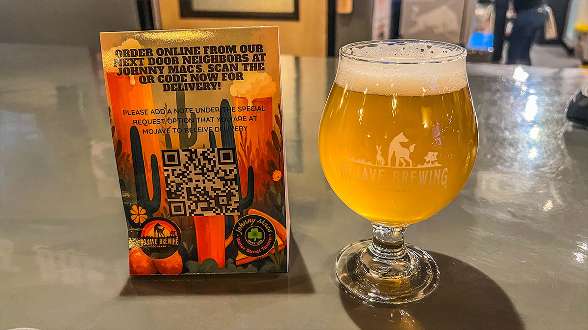 Beer glass at Mojave Brewing Company