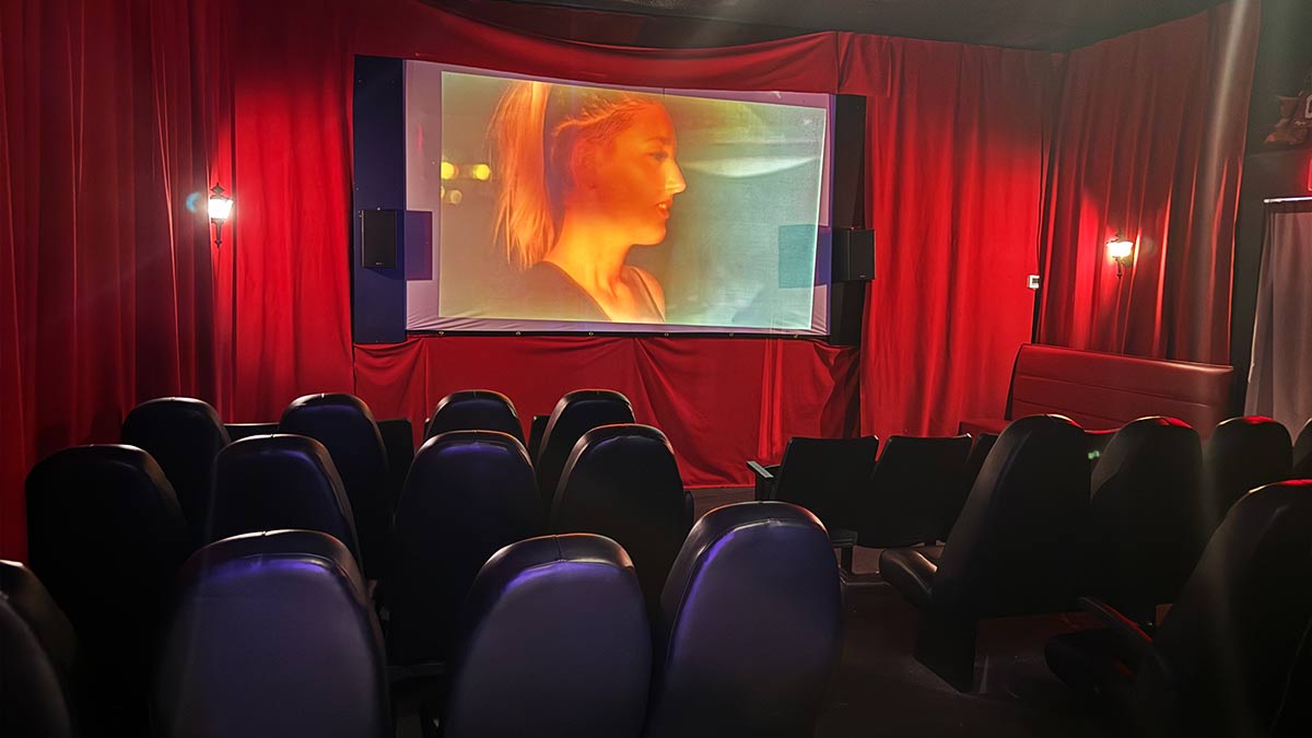 theater room at tom devlins museum