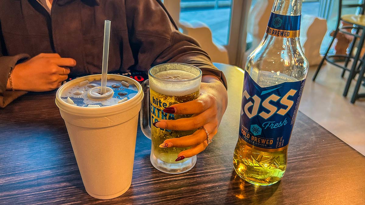 Cass Beer From Bb.Q Chicken