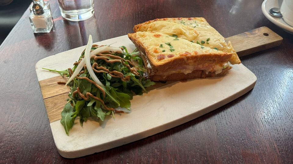 Le Croque Monsieur sandwich with béchamel and gruyère at Ohlala French Bistro