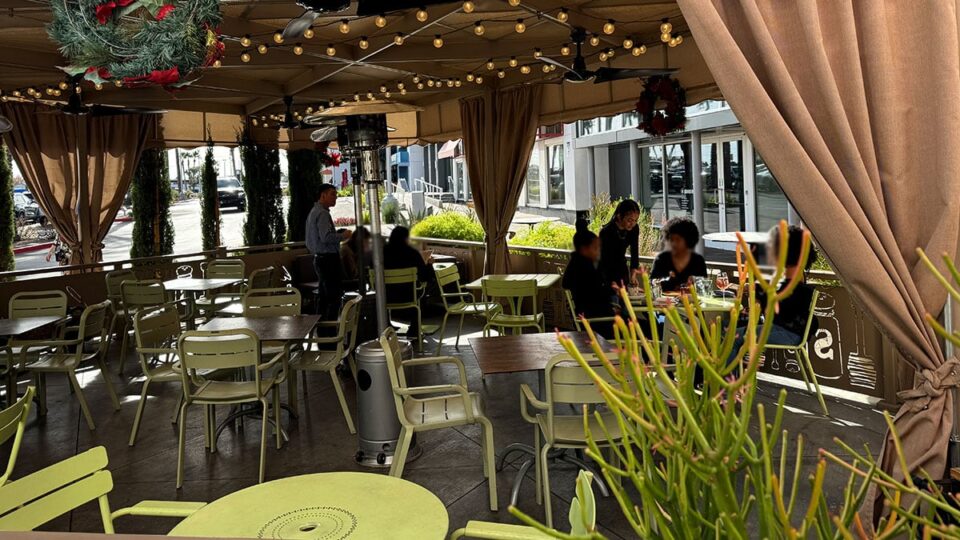 Outdoor patio seating at Honey Salt restaurant in Summerlin Las Vegas