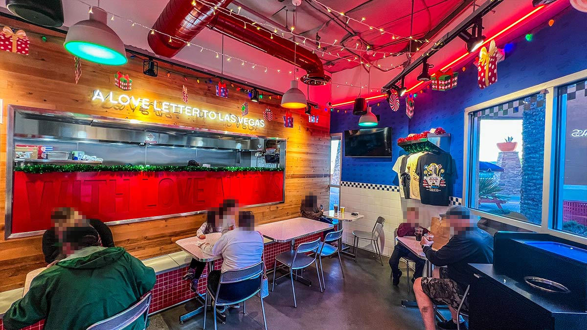 Interior seating area at With Love, Always