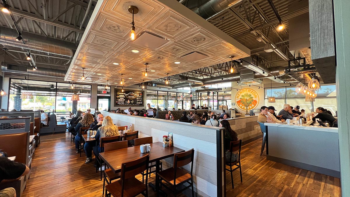 Bar and indoor seating at First Watch Henderson