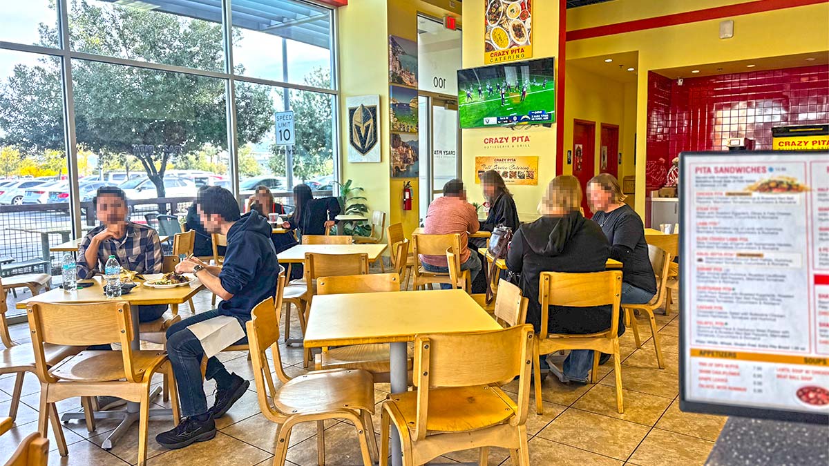 inside crazy pita in Downtown Summerlin