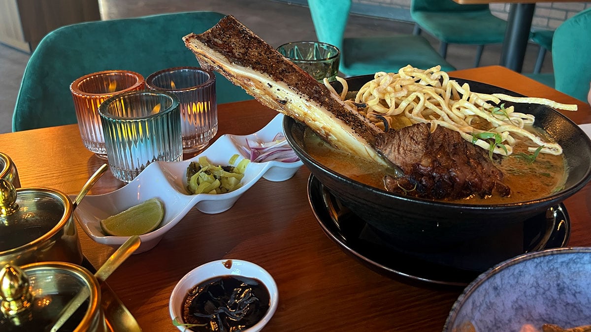 Amata Modern Thai Lunch Spread with Bone Marrow and Penang