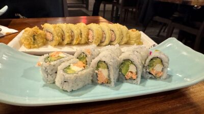 Baked salmon roll sushi served fresh at Sushi Fever, a longtime Las Vegas sushi restaurant.