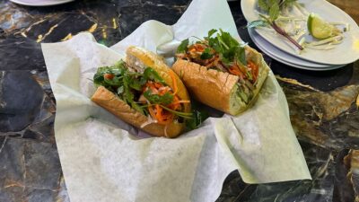 Chicken bánh mì sandwich served at Sidestreet Pho & Grill in Las Vegas