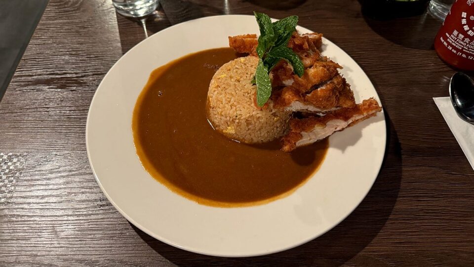 Chicken katsu curry with thick curry sauce at Ohjah Japanese Steakhouse