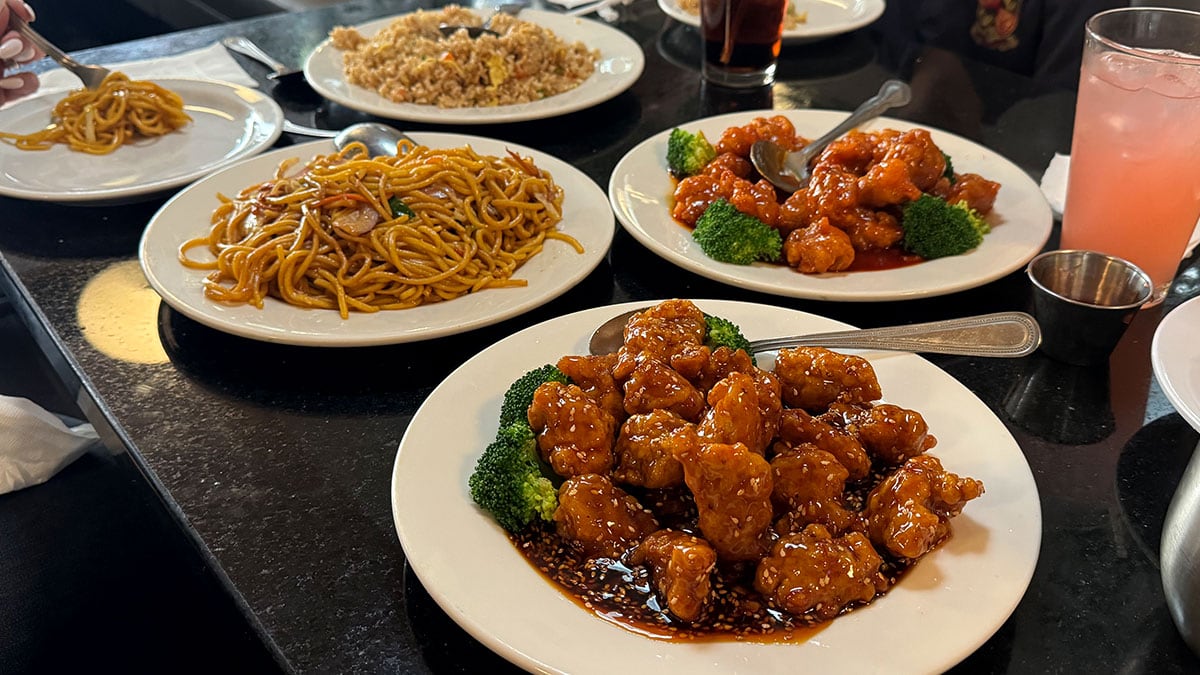 Variaty of dishes at Chow Mein House in Summerlin