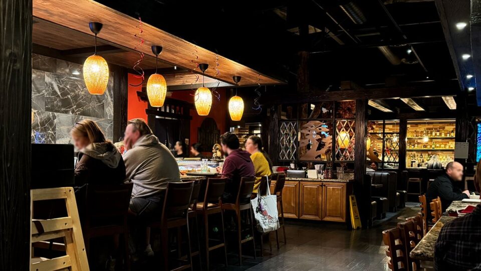 Dinner bar seating inside Ohjah Japanese Steakhouse on West Sahara