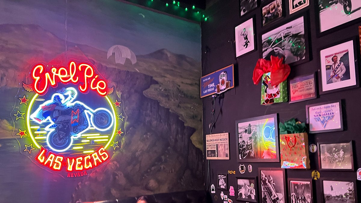 Interior of Evel Pie on East Fremont Street in downtown Las Vegas.