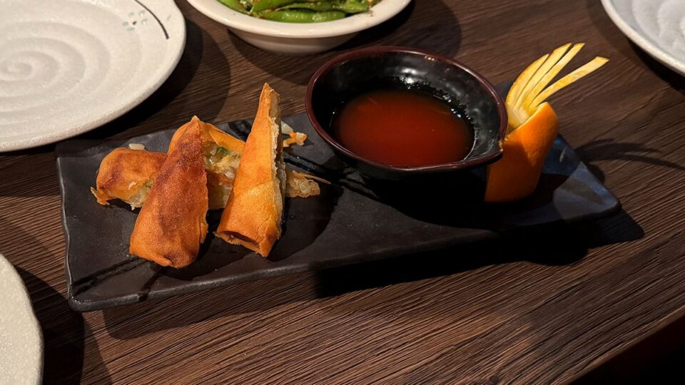 Vegetable egg rolls appetizer served at Ohjah Japanese Steakhouse