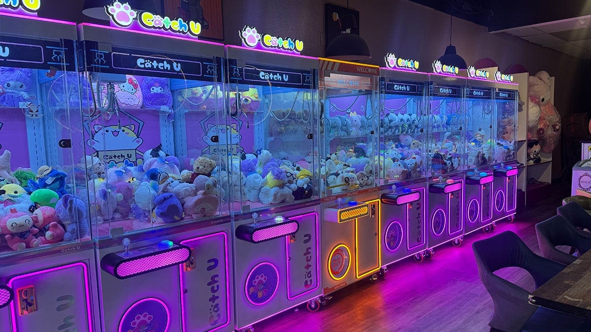 Claw machines inside Domie’s Boba Tea on Lake Mead in Las Vegas.