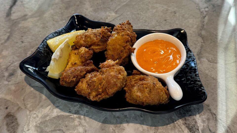 Japanese fried chicken karaage with spicy mayo dipping sauce at Tachi Ramen Las Vegas
