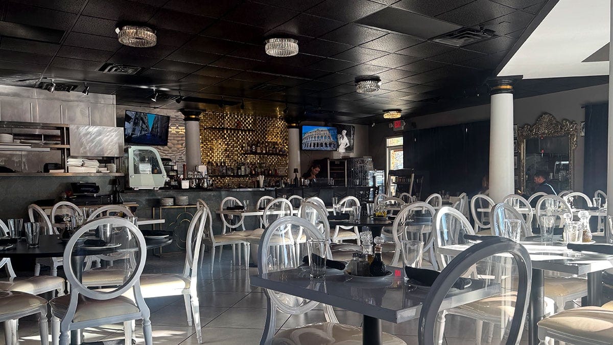 The inside of Brunello Italian restaurant showcasing its elegant yet comfortable dining room in Sun City Summerlin.