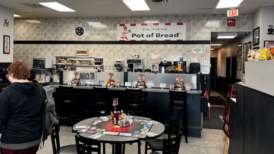 Interior view of Jamms Restaurant, a classic local breakfast spot in Las Vegas