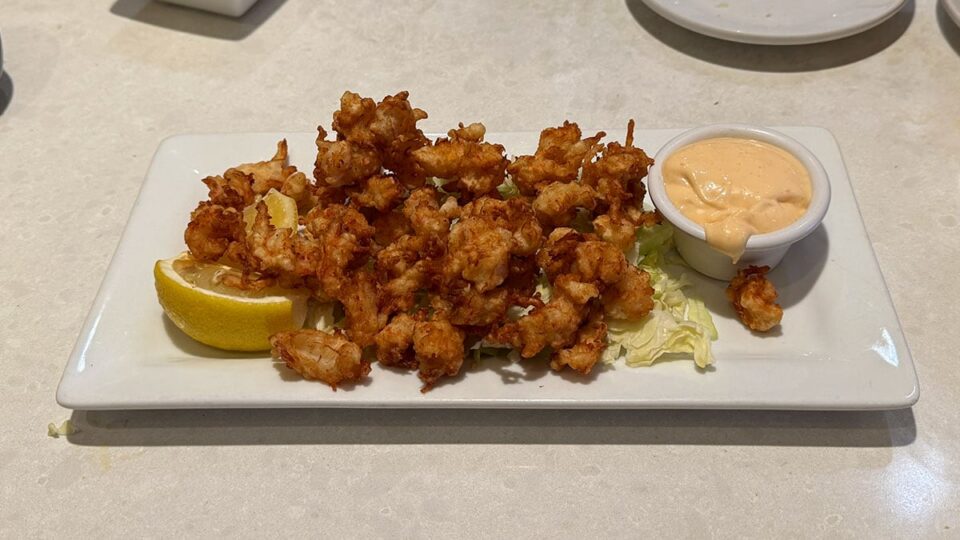 Crispy crackling lobster bites served at Briggs Oyster Co. in Las Vegas