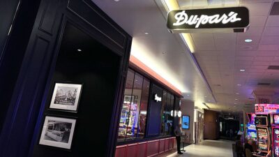 Exterior entrance of Du-Par's Restaurant and Bakery at Suncoast Casino in Summerlin