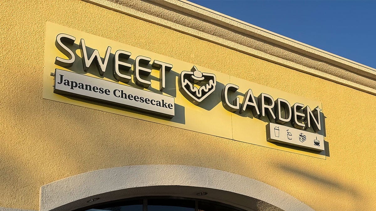 The exterior of Sweet Garden Japanese Cheesecake, a popular dessert shop known for Japanese-style cheesecake.