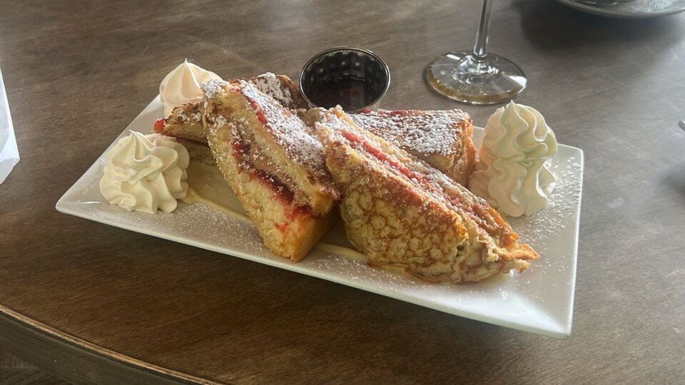 Peanut butter and jelly French toast served at Le Café Central in Las Vegas Chinatown.