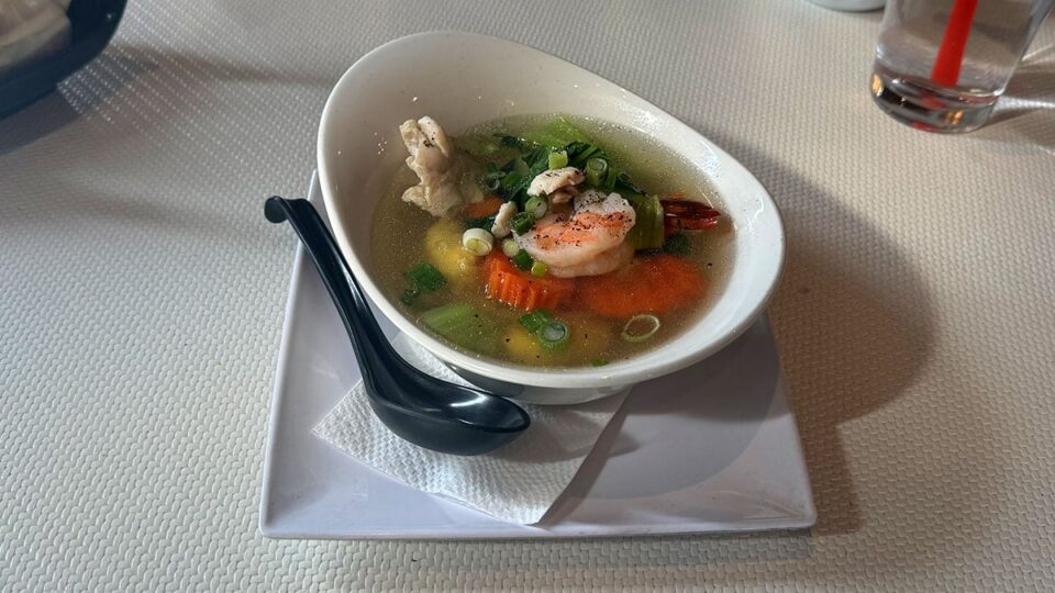Shrimp miso soup with seaweed and scallions at Table Thai Bar & Bistro.