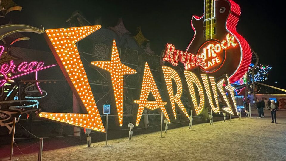 Stardust Hotel neon sign preserved at The Neon Museum
