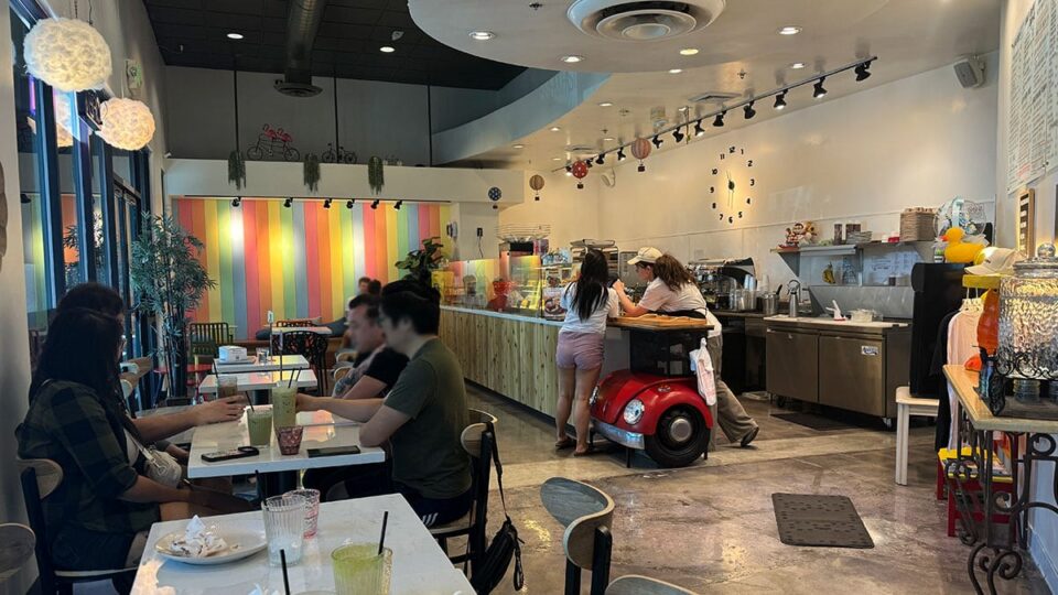 Interior view of Cafe Mong on West Sahara Avenue in Las Vegas.