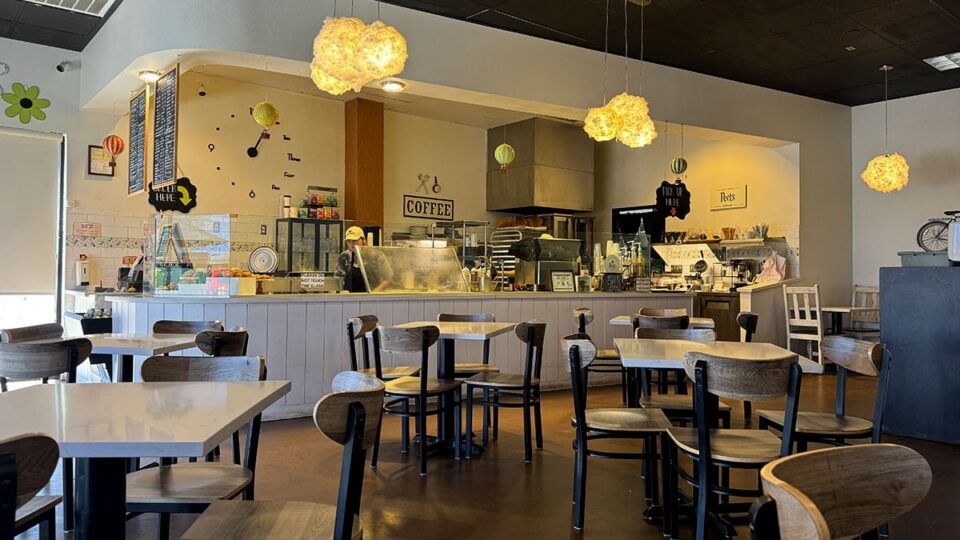 Interior dining area of Cafe Mong cafe in southwest Las Vegas.