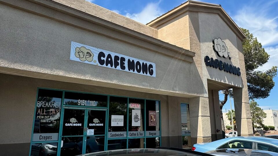 Exterior of Cafe Mong West Sahara location in Las Vegas.