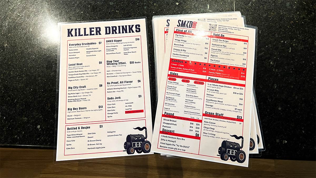 SMKD BBQ Menu