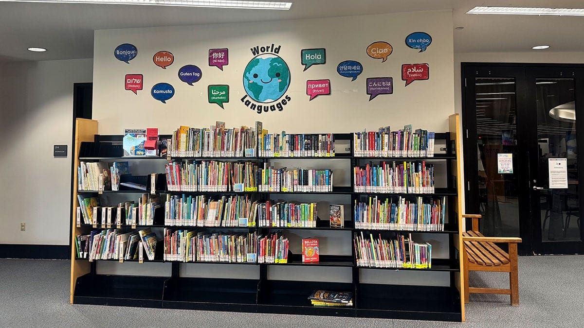 a colorful and welcoming children's reading area inside Sahara West Library in Summerlin