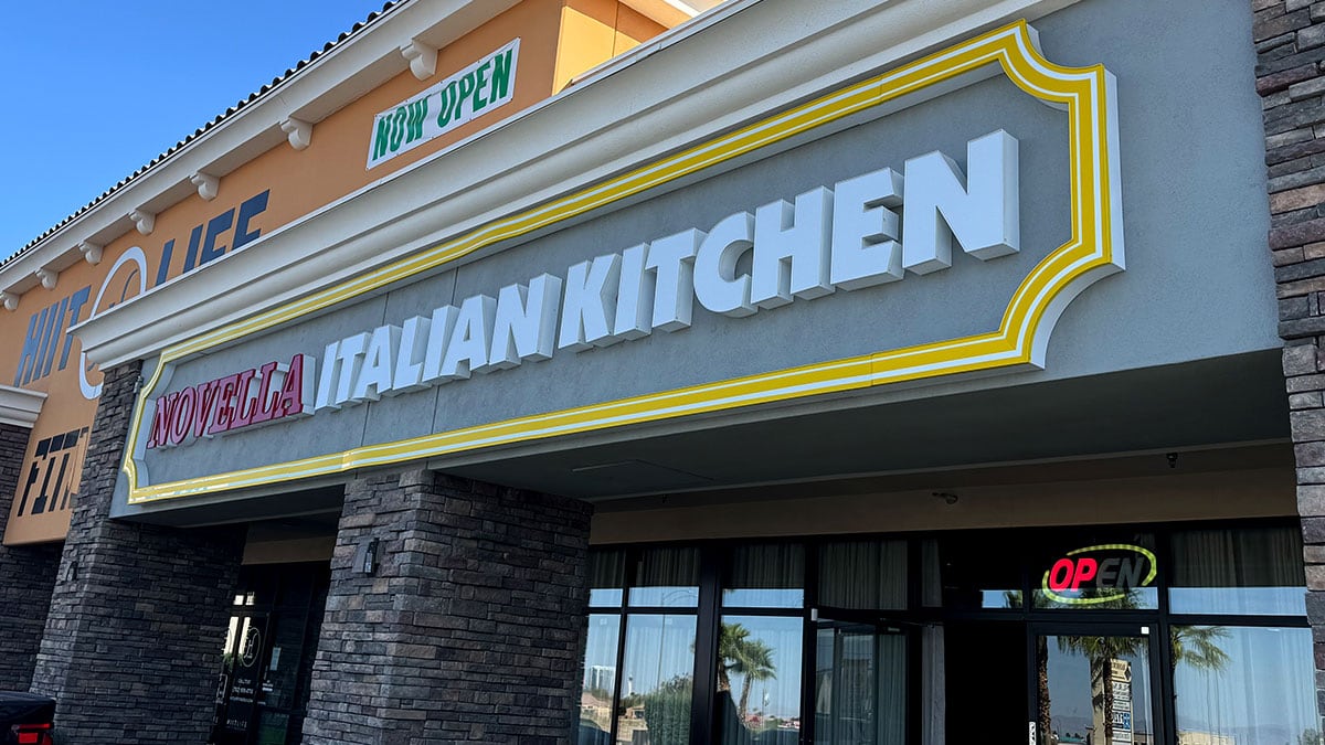 outside view of novella italian kitchen restaurant in las vegas