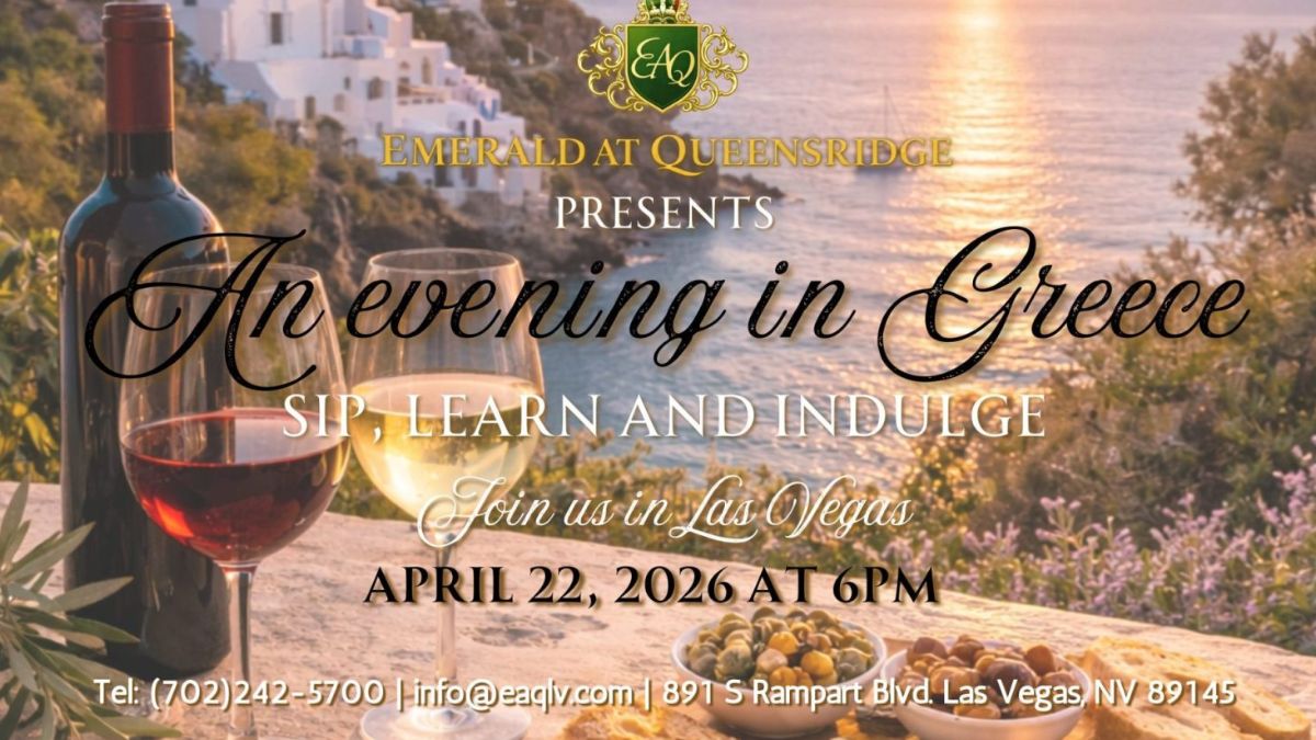 An Evening in Greece Sip, Learn & Indulge