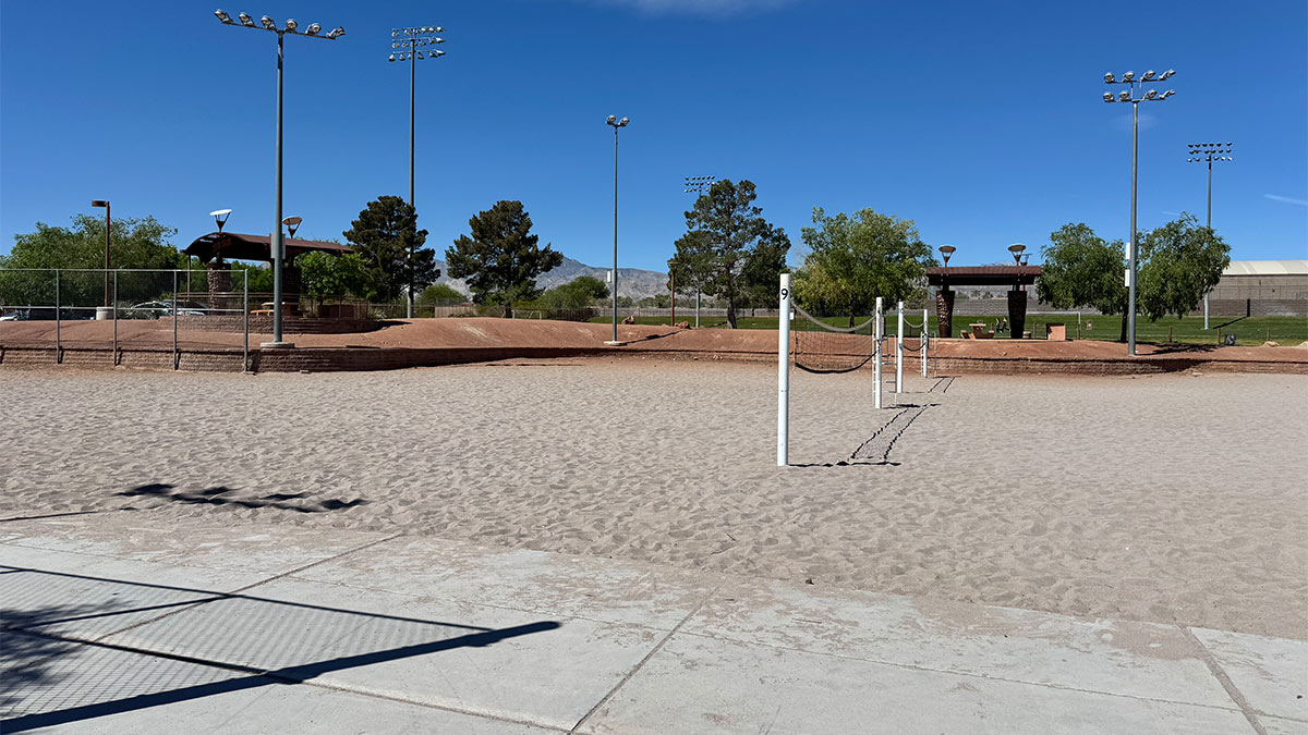 sand volleyball courts at Centennial Hills Park in Las Vegas