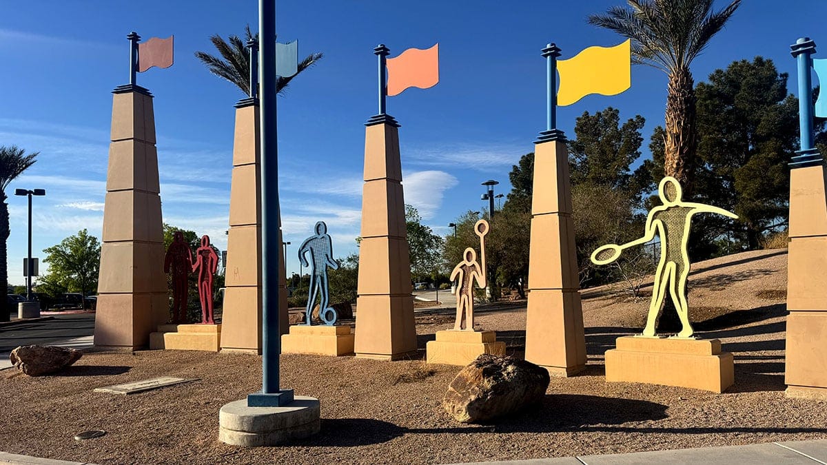 the entrance sign to Kellogg Zaher Soccer Complex in Las Vegas known as KZ Park