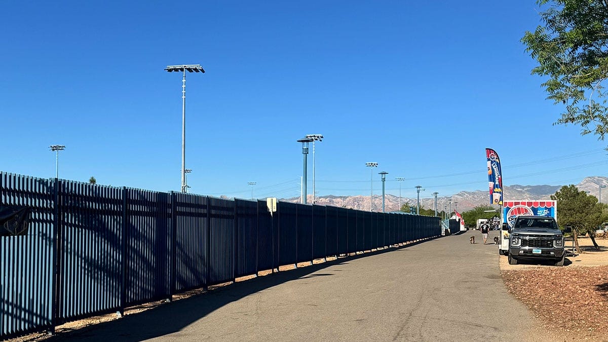 a scenic walking path looping around Kellogg Zaher Soccer Complex in Las Vegas