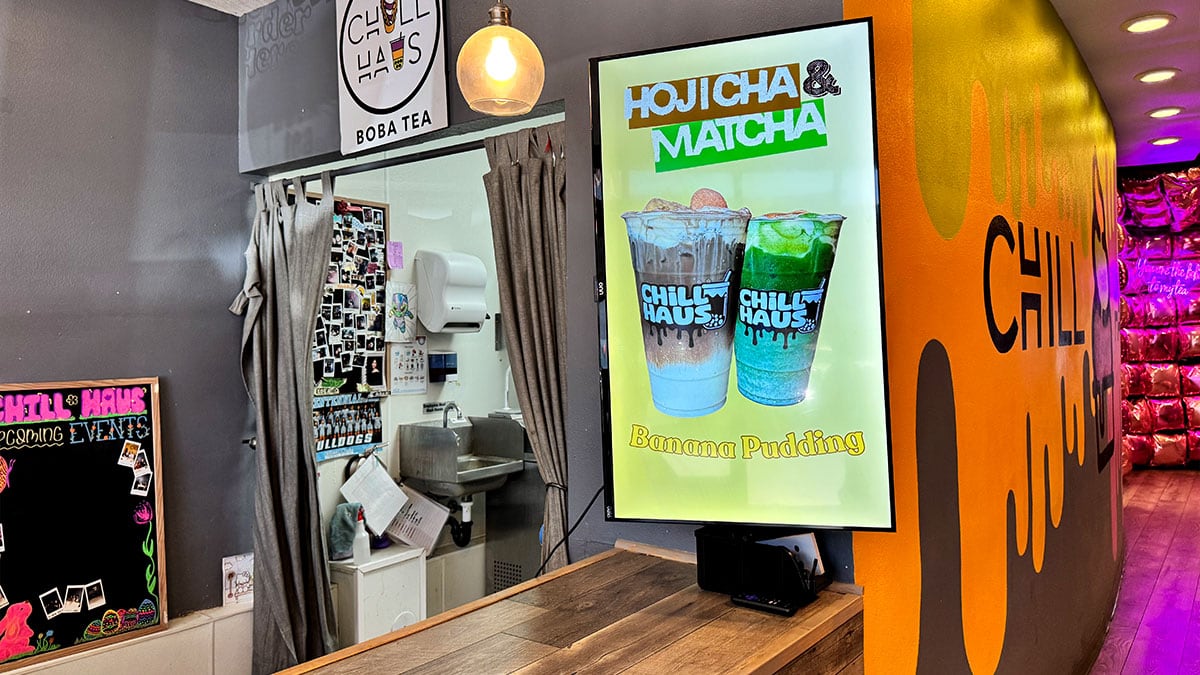 front counter at Chill Haus where drinks and desserts are ordered