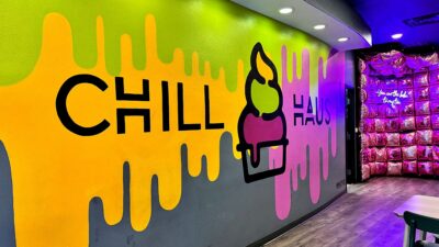 interior decor at Chill Haus boba shop