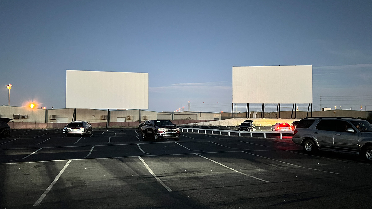 Parked Cars Ready To View Movies At The Drive-In