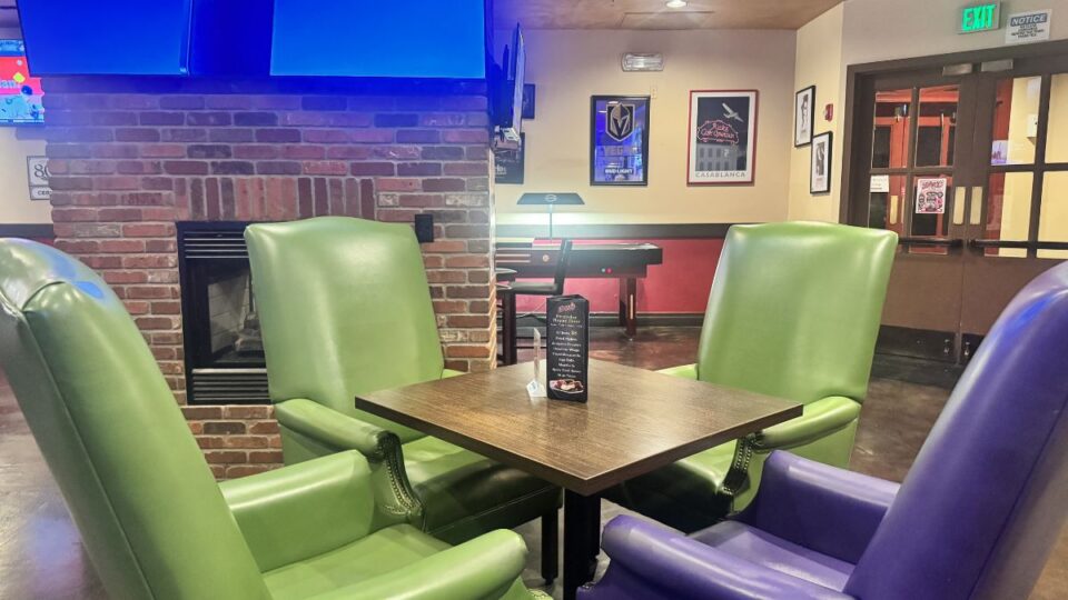 dining area inside Bogey’s Bar & Grill West with lounge seating and bar atmosphere