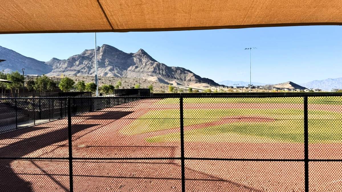lighted baseball fields at grand park in Summerlin west