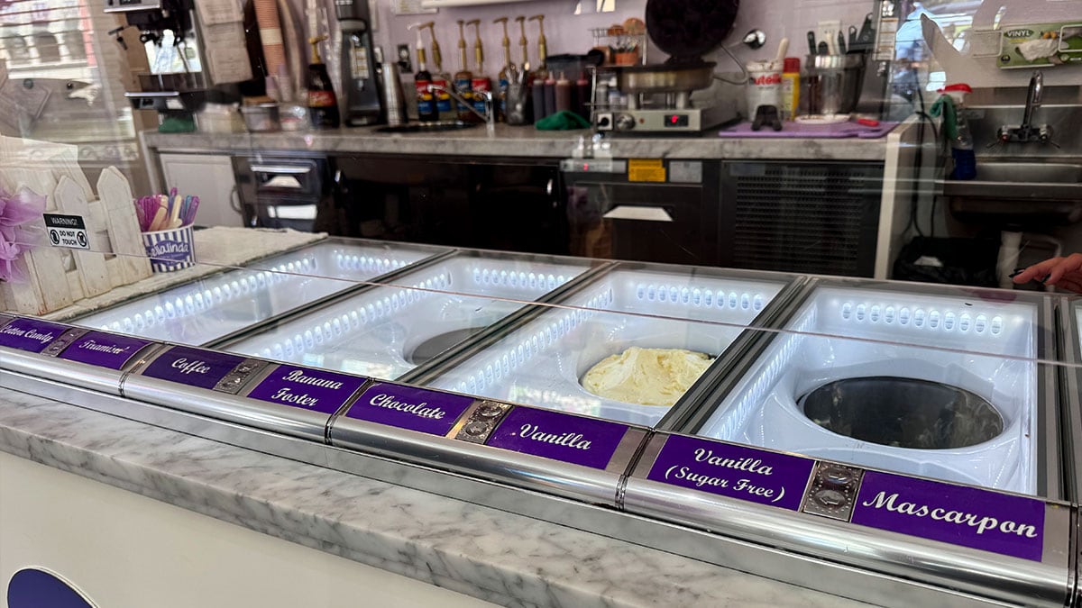 assorted gelato flavors at bellalinda gelateria italiana in lake las vegas
