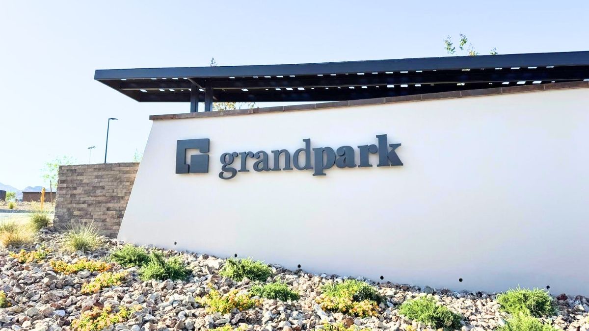 entrance and open park view at grand park in summerlin west las vegas