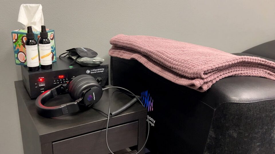InHarmony vibroacoustic headset system at Desert Moon Wellness in Las Vegas